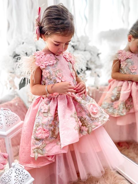 Beautiful High Low Pink Flower Girls Dress - luxebabyco