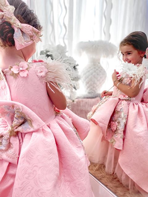 Beautiful High Low Pink Flower Girls Dress - luxebabyco