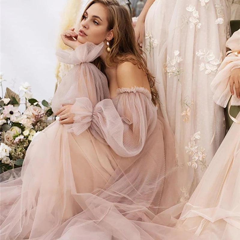 Belle Off Shoulder Wedding Dresses - luxebabyco