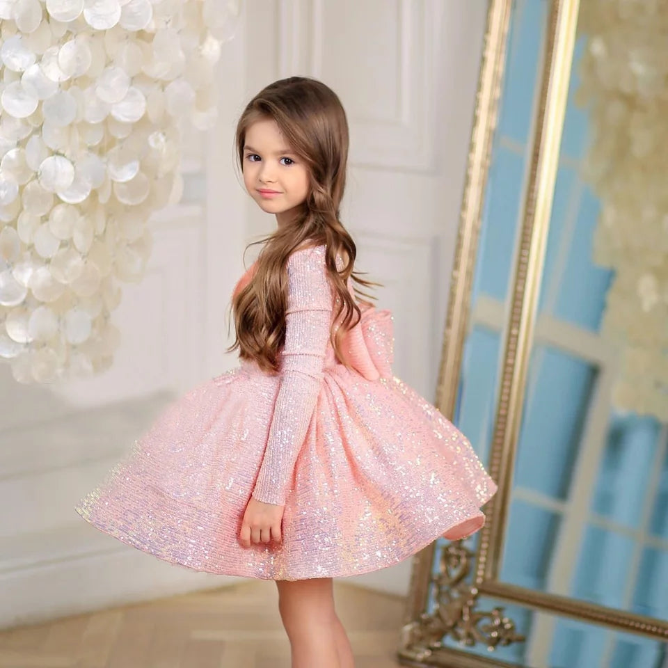 Baby Stripe Sequin Ball Dress - luxebabyco