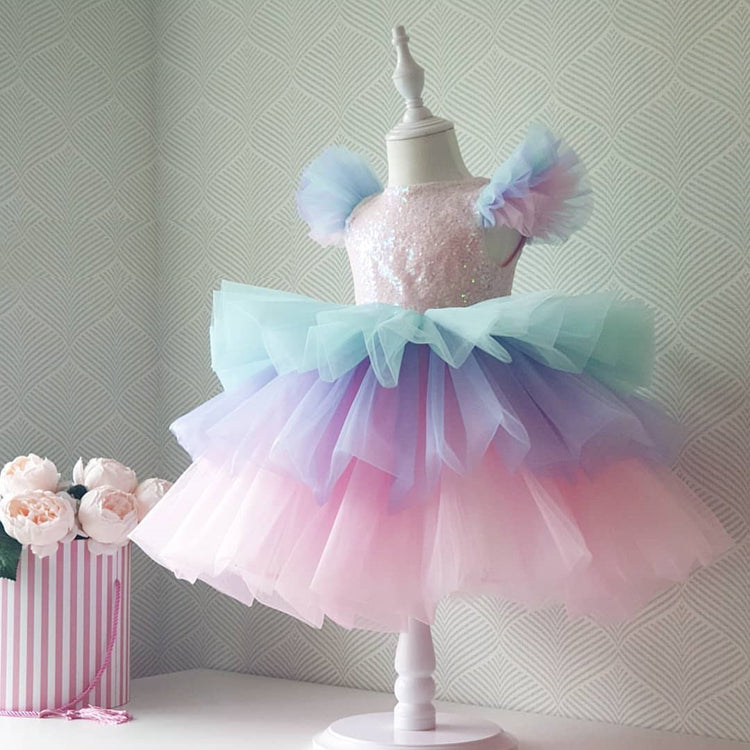 Girl Unicorn Cake Dress - luxebabyco