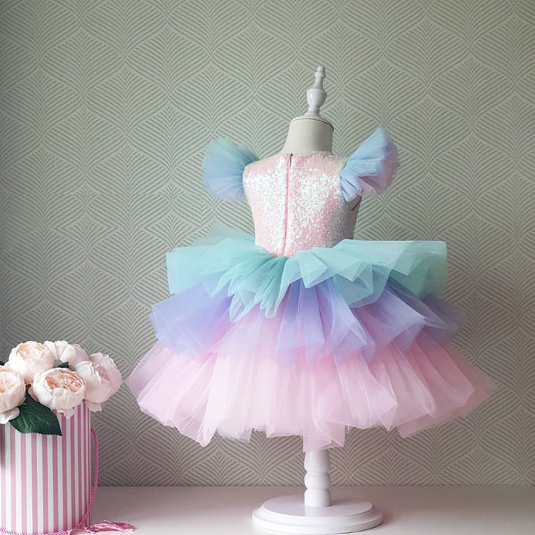 Girl Unicorn Cake Dress - luxebabyco