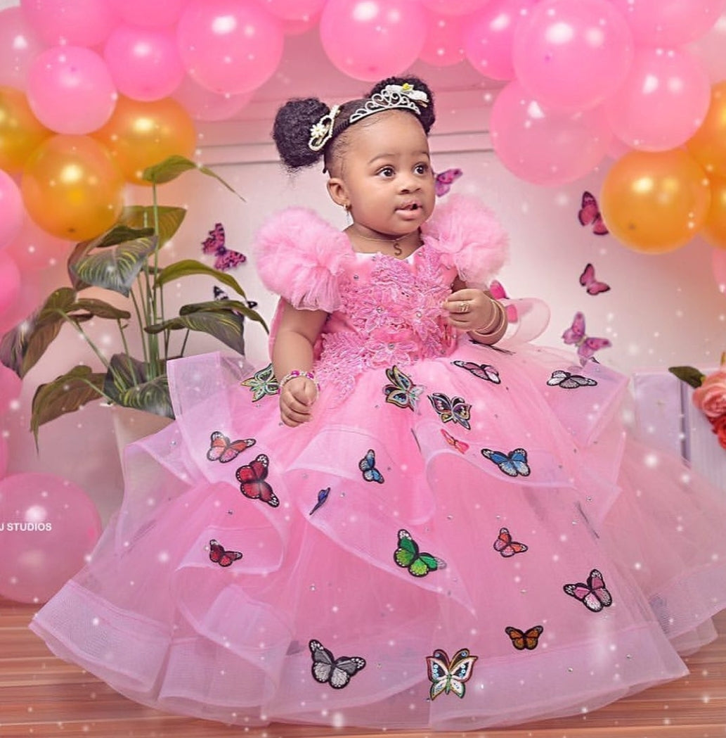 Baby Puffy Butterfly Dress - luxebabyco