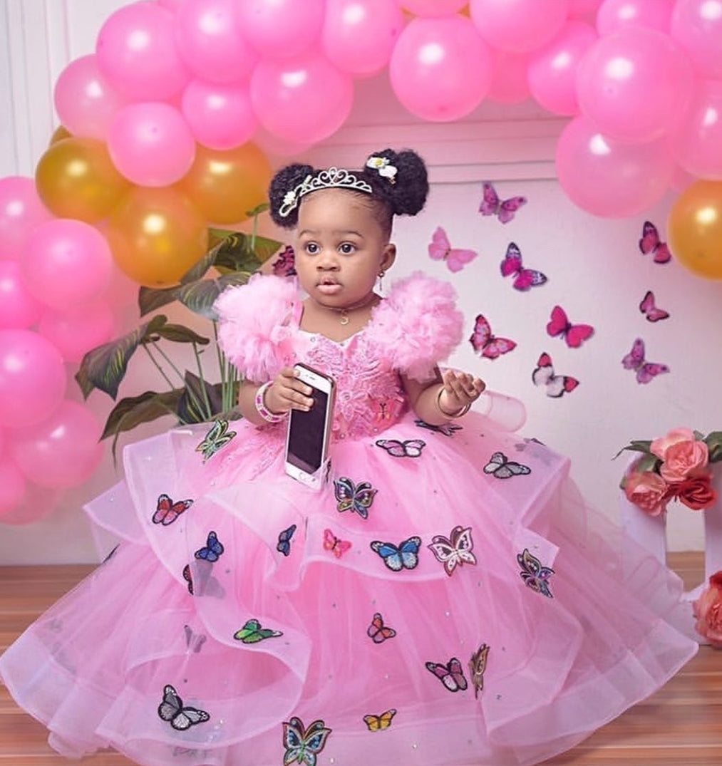 Baby Puffy Butterfly Dress - luxebabyco