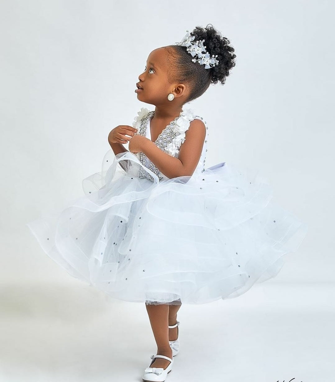 Baby Girl 3D Floral Lace Dress - luxebabyco