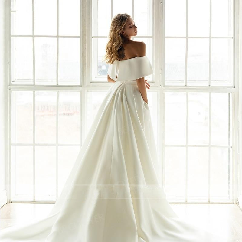 Sweetheart Satin Mermaid Wedding Dress - luxebabyco