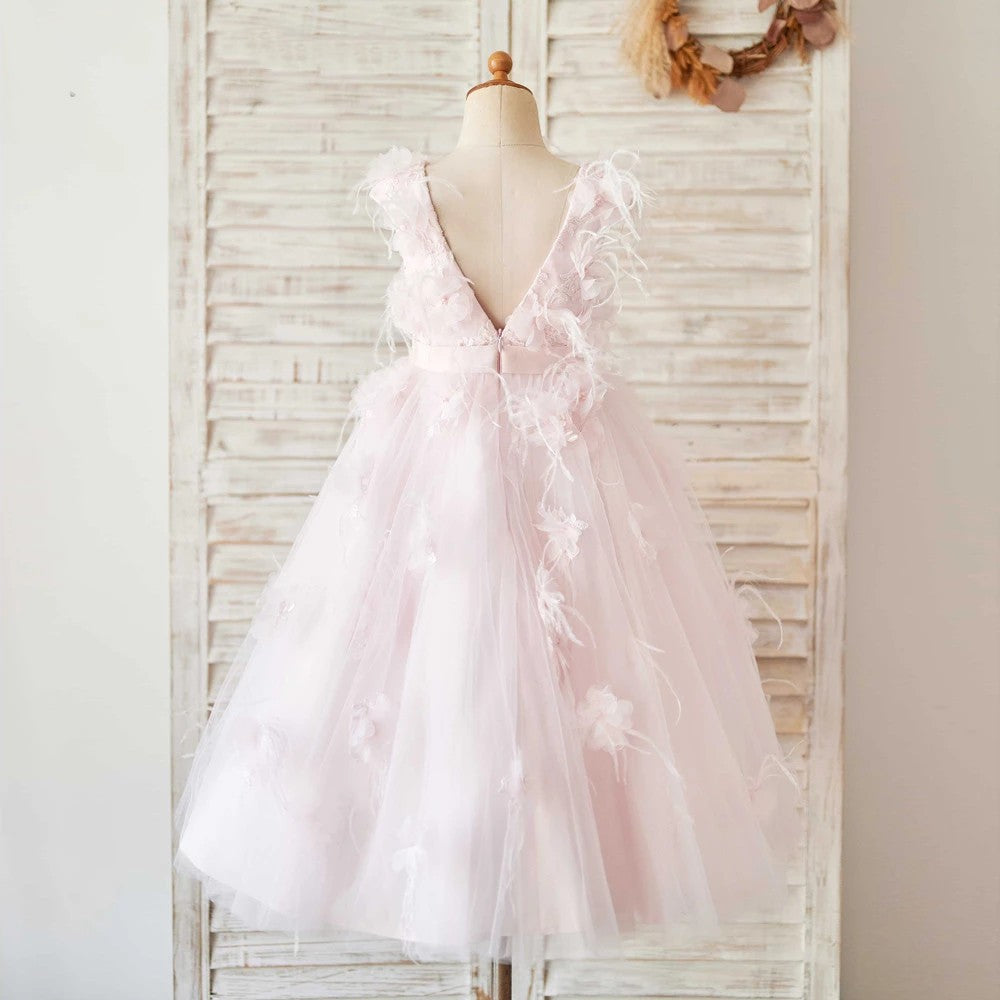3D Flower Lace Dress - luxebabyco