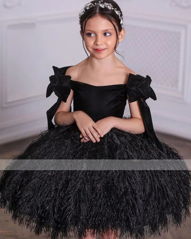 Bella Feather Ball Dress - luxebabyco