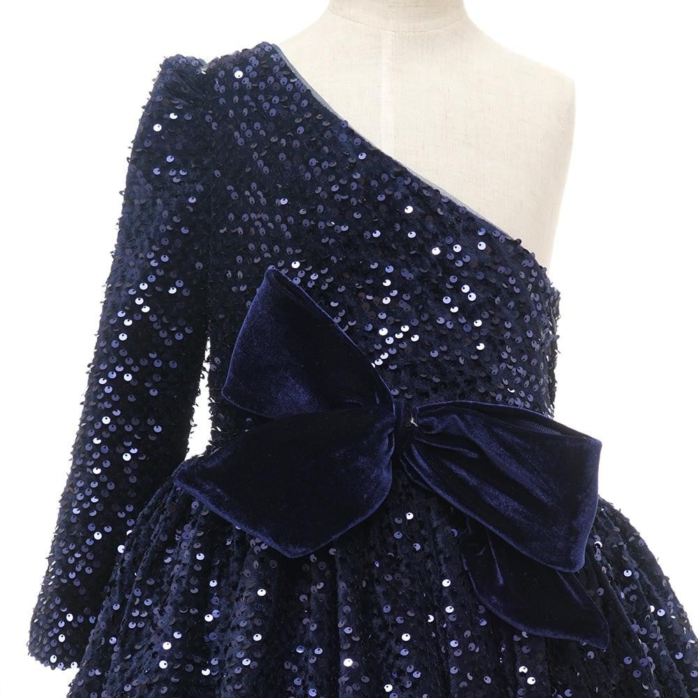Luxury One Shoulder Sequin Dress - luxebabyco