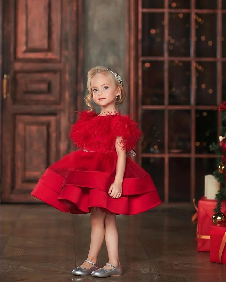 Baby Puffy Red Dress - luxebabyco