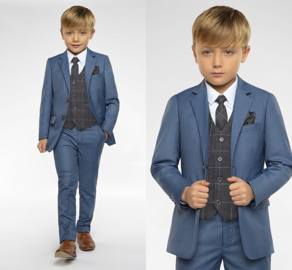 Boys Suits 3 Pieces (Jacket+Pants +Vest) - luxebabyco