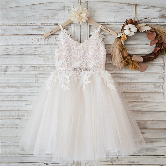 Floral Lace Sleeveless Dress - luxebabyco