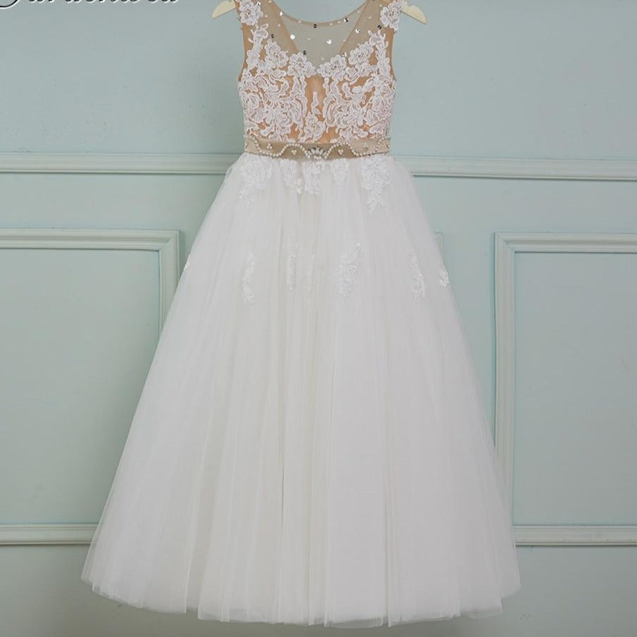 Crystal Pearl Ball Gown ( Age 2 to 14 Years) - luxebabyco