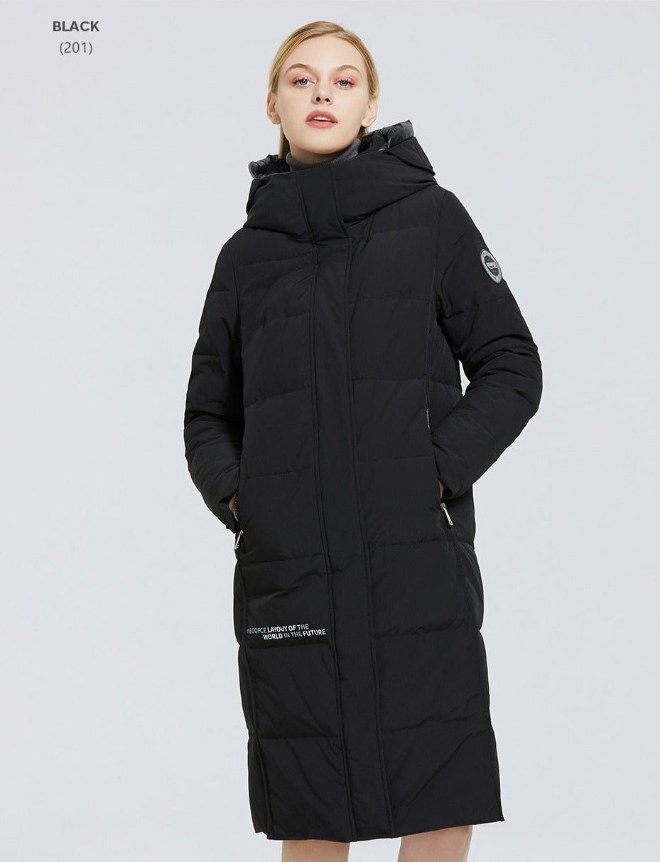 Women's Long Waterproof Hooded Parka Jacket - luxebabyco