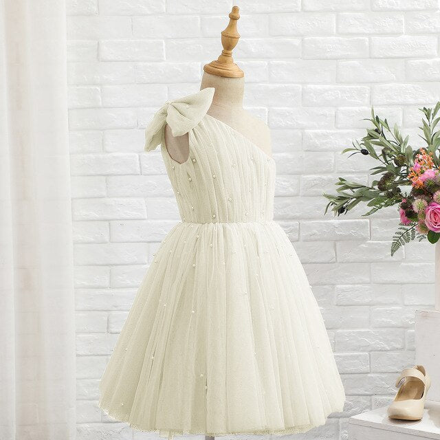 Pearl One Shoulder Dress - luxebabyco