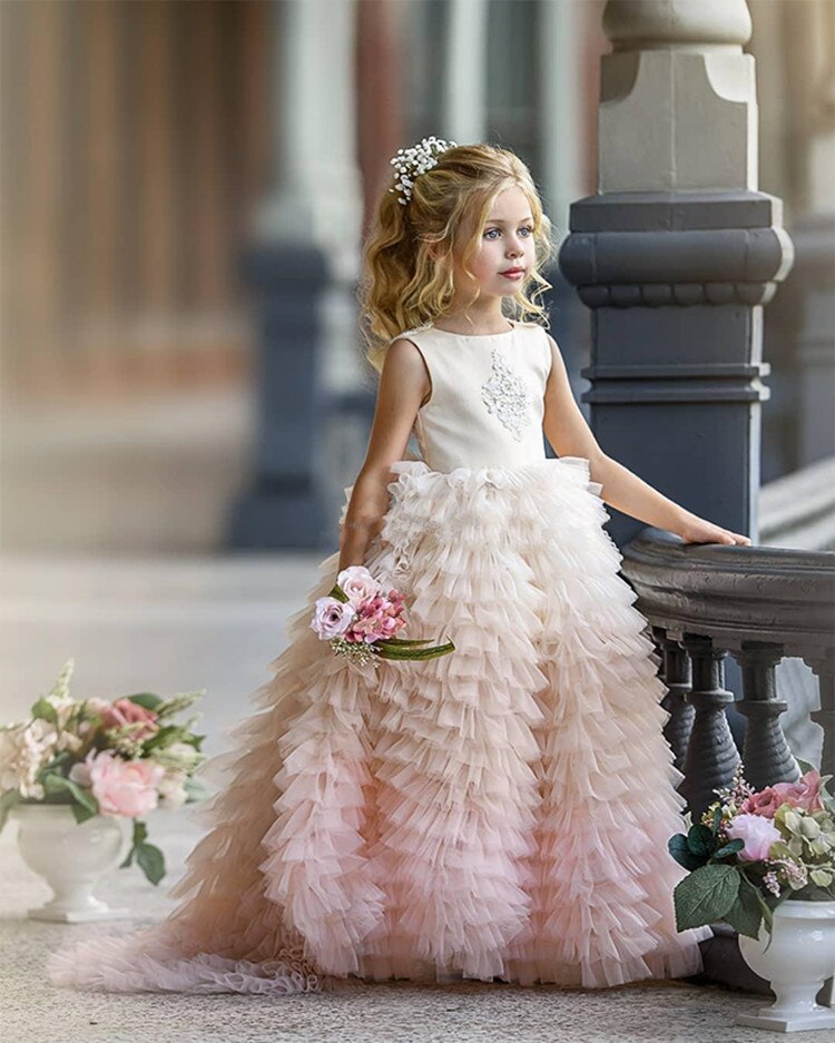 Tiered Tulle Layered Princess Dress - luxebabyco