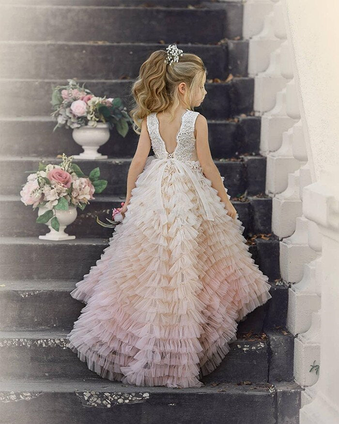 Tiered Tulle Layered Princess Dress - luxebabyco