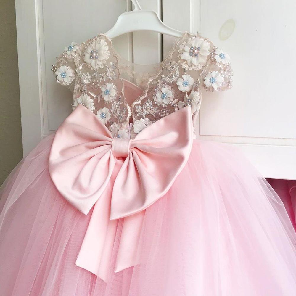 Belle 3D Flowers Pearls Dress - luxebabyco