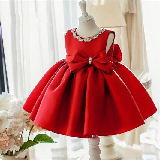 Red Sleeveless Ball Gown - luxebabyco