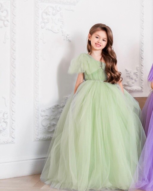 Belle One Shoulder Princess Dress - luxebabyco