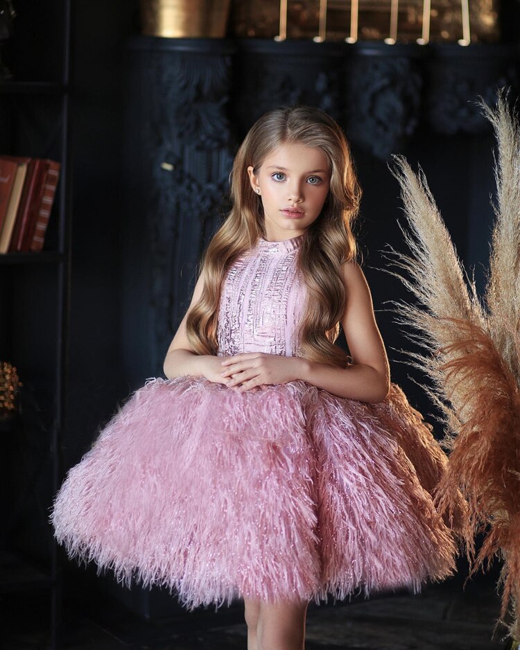 Feathers Princess Ball Dress - luxebabyco