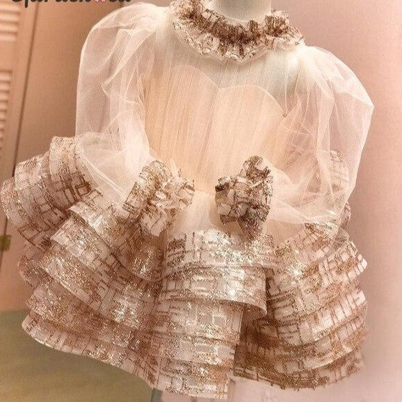 Belle Glitter Layered Dress - luxebabyco