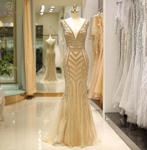 Desired Angel Gold Evening Dress - luxebabyco